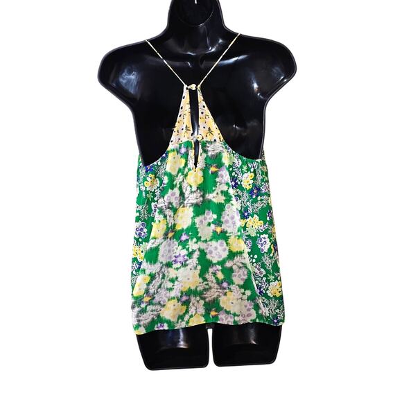Rebecca Taylor Floral Printed Silk Trapeze Tank XS - Picture 2 of 8